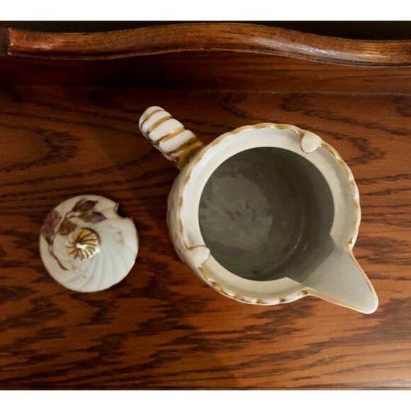 Antique Rudolstadt Germany Hand Painted Porcelain Chocolate Pot - Picture 7 of 8